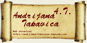 Andrijana Tapavica vizit kartica